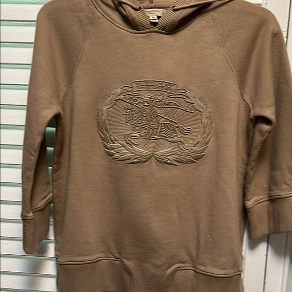 Burberry Woman Beige Hoodie with Crest Design size M
